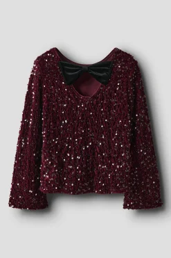 Name It Top de lentejuelas y terciopelo de ni&ntilde;a^Niños Camisetas