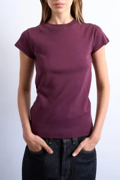 Topshop Top de manga corta básico^Mujer Camisetas|Basic Bar