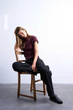 Topshop Top de manga corta b&aacute;sico^Mujer Camisetas|Basic Bar