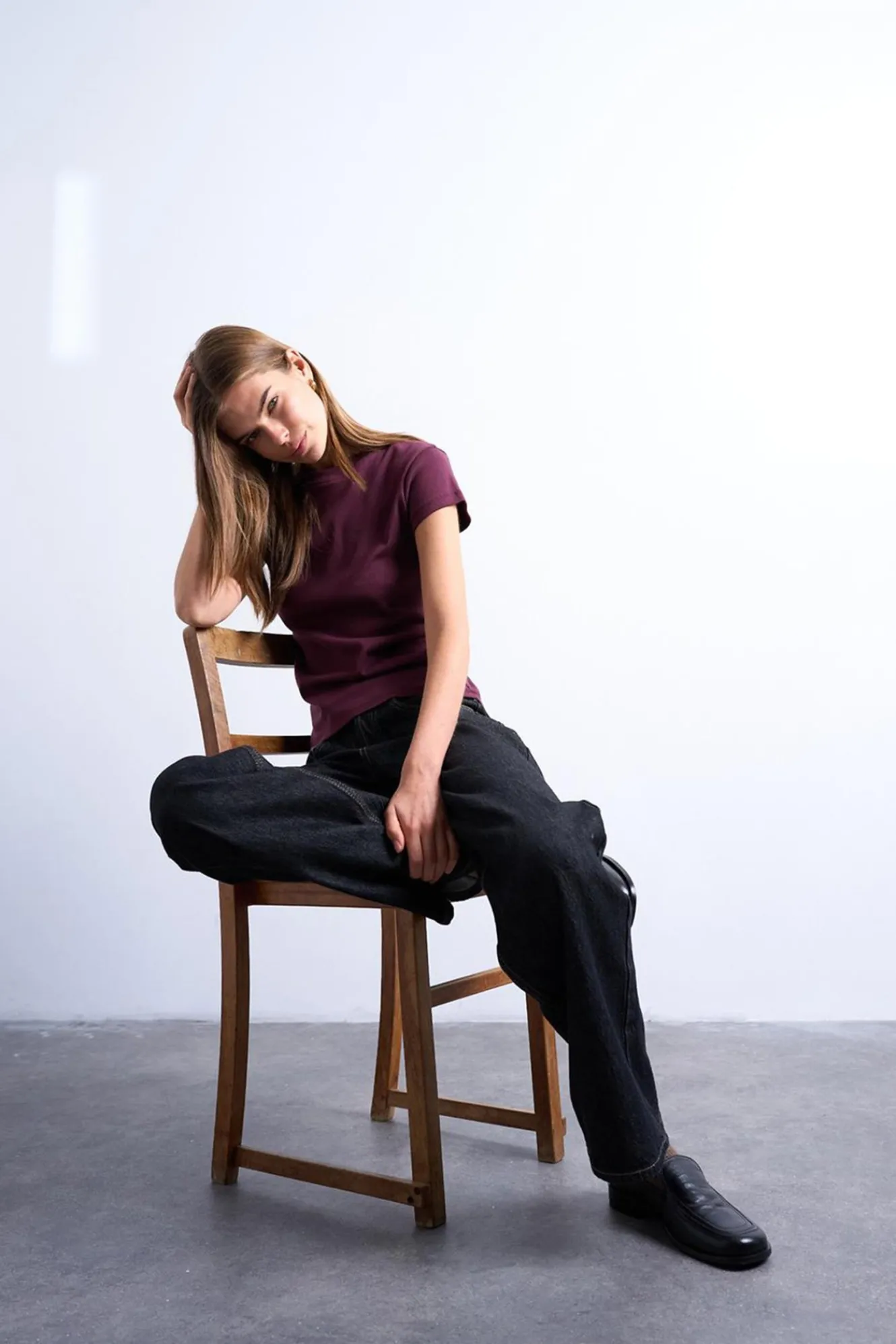 Topshop Top de manga corta b&aacute;sico^Mujer Camisetas|Basic Bar