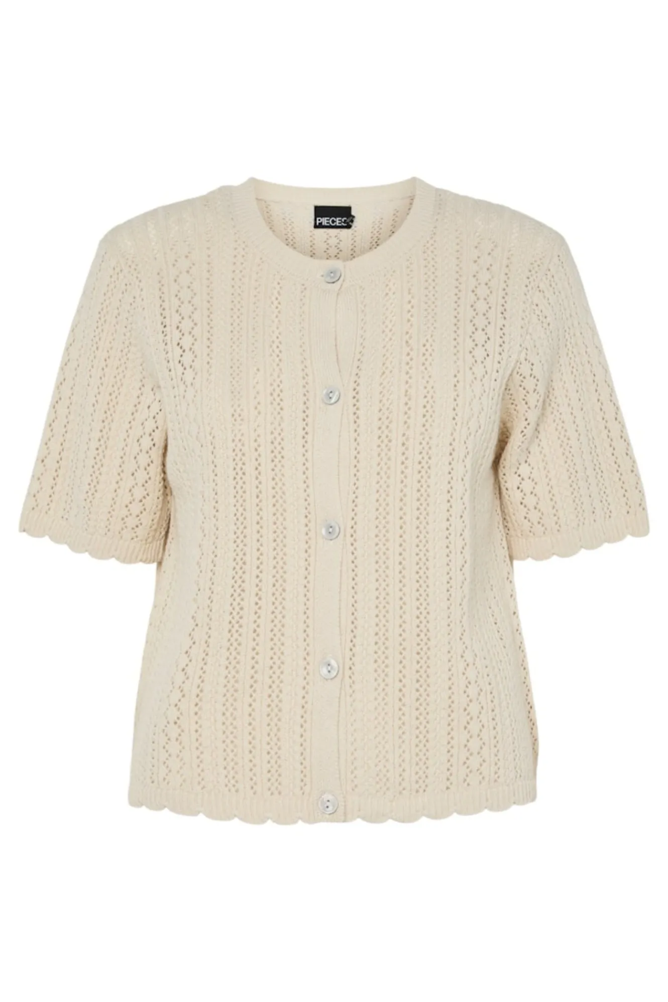 Pieces Top de manga corta calado^Mujer Camisetas