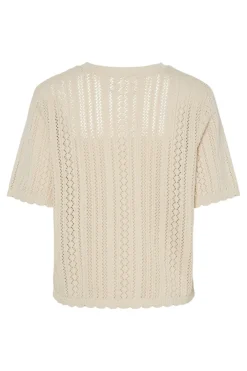 Pieces Top de manga corta calado^Mujer Camisetas