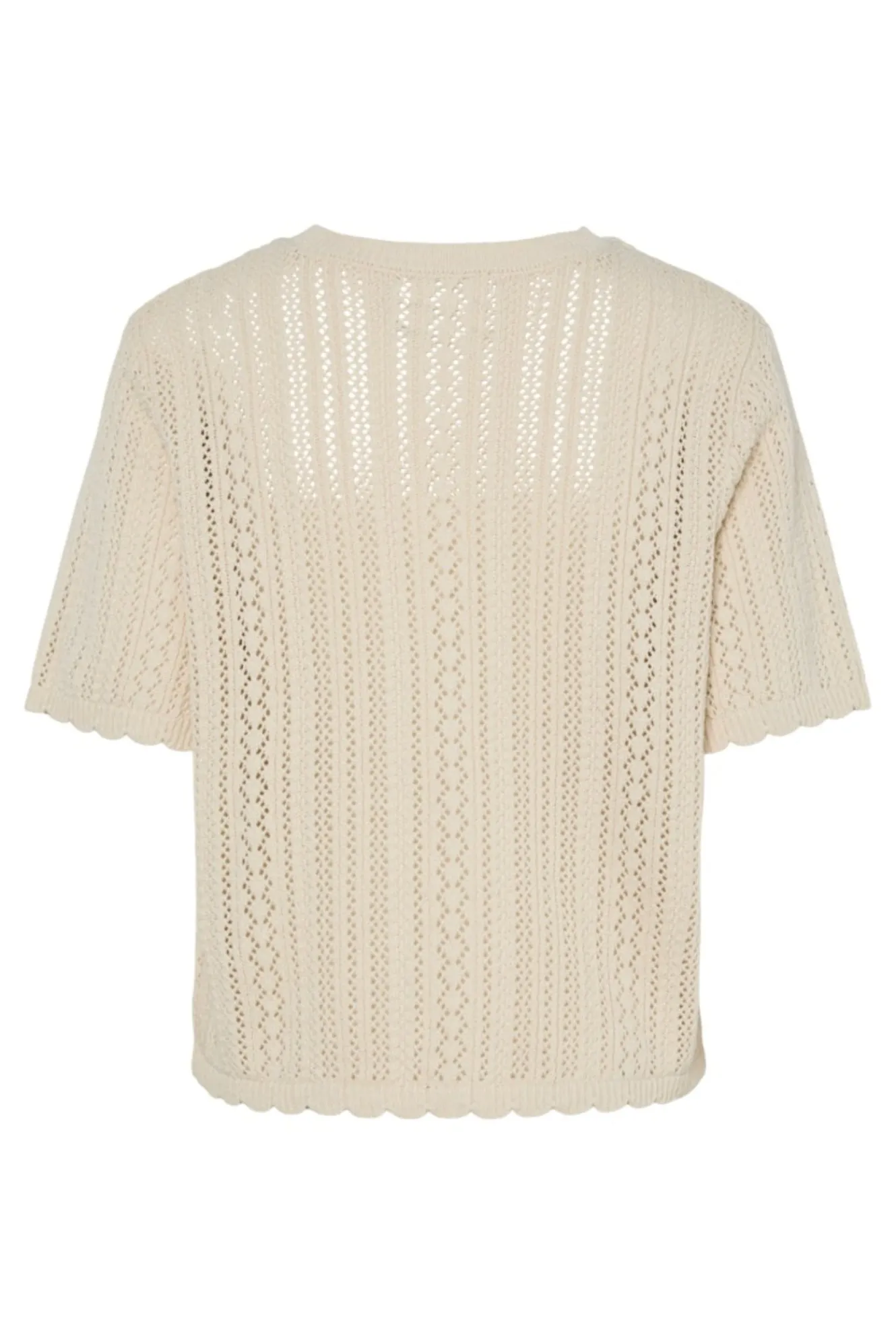 Pieces Top de manga corta calado^Mujer Camisetas