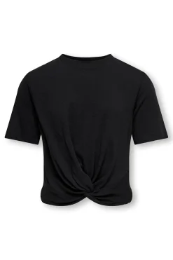 Only Girls Top de manga corta con nudo^Niños Camisetas