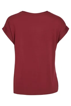 Vila Top de manga corta satinado^Mujer Camisas Y Blusas