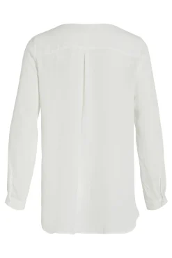 Vila Top de mujer de manga larga con escote en pico^Mujer Camisas Y Blusas|Basic Bar