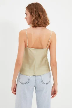 Trendyol Top de tirantes satinado^Mujer Camisetas