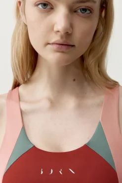 Born Living Yoga Top deportivo Darana rojo coral/verde^Mujer Deporte