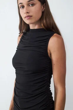 Balmohk Top drapeado^Mujer Camisetas