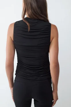 Balmohk Top drapeado^Mujer Camisetas