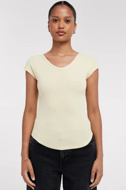 Topshop Top liso cuello pico^Mujer Camisetas