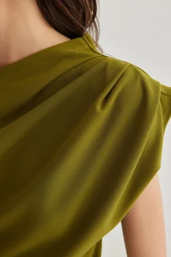 Trendyol Top manga corta asim&eacute;trico^Mujer Camisetas