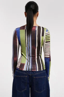 Topshop Top manga larga estampado^Mujer Camisetas