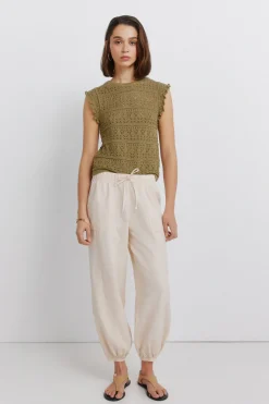 Springfield Top pointelle volante^Mujer Camisetas