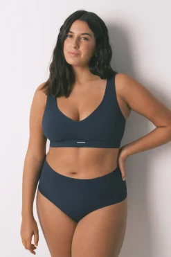 Women'secret Top sin costuras LOVELY canalé oscuro^Mujer Sujetadores