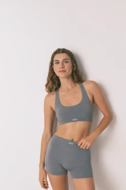 Women'secret Top sin costuras LOVELY cuadrill&eacute; claro^Mujer Sujetadores