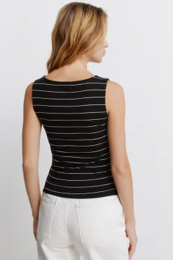 Springfield Top sin mangas cuello redondo algod&oacute;n^Mujer Camisetas|Basic Bar