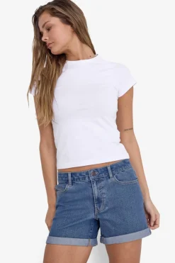 Noisy May Vaquero corto b&aacute;sico con dobladillo^Mujer Pantalones