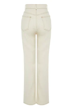 Trendyol Vaqueros rectos de pernera ancha^Mujer Jeans|Pantalones