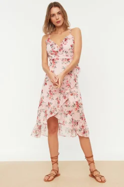 Trendyol Vestido asimétrico midi^Mujer Vestidos Y Monos