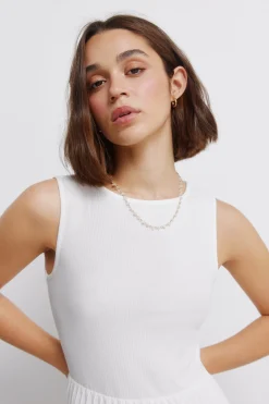 Springfield Vestido bimateria^Mujer Vestidos Y Monos