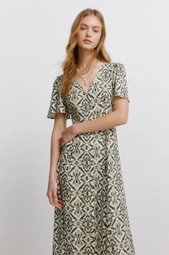 Springfield Vestido camisero estampado^Mujer Vestidos Y Monos|Lino