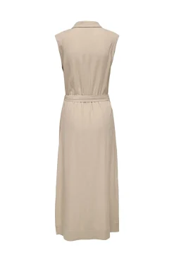 Only Vestido camisero largo de lino^Mujer Lino