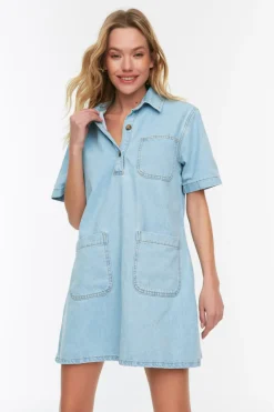 Trendyol Vestido camisero mini^Mujer Vestidos Y Monos