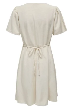 Only Vestido corto de lino^Mujer Vestidos Y Monos