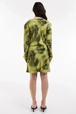 Topshop Vestido corto estampado de manga larga.^Mujer Vestidos Y Monos