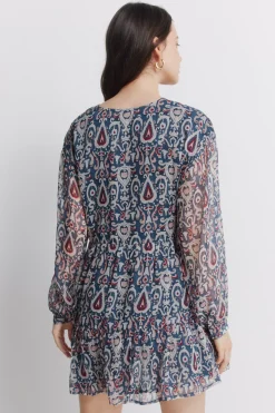 Springfield Vestido corto gasa lentejuelas^Mujer Vestidos Y Monos