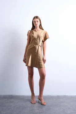 Topshop Vestido corto manga asim&eacute;trica^Mujer Vestidos Y Monos
