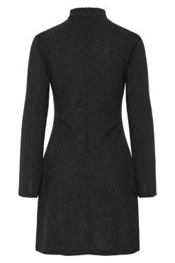 Pieces Vestido corto manga larga lurex^Mujer Vestidos Y Monos