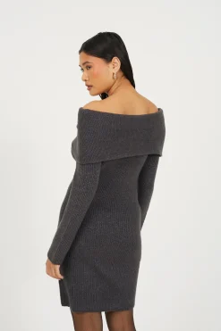 Brave Soul Vestido de punto con cuello bardot^Mujer Vestidos Y Monos