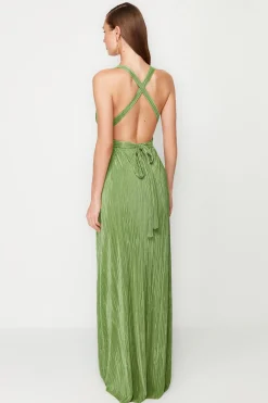 Trendyol Vestido espalda abierta cruzada^Mujer Vestidos Y Monos