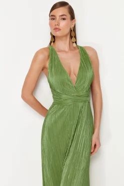 Trendyol Vestido espalda abierta cruzada^Mujer Vestidos Y Monos