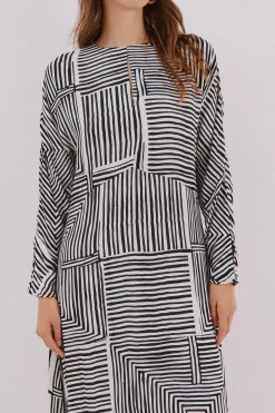 Cortefiel Vestido estampado midi^Mujer Vestidos Y Monos