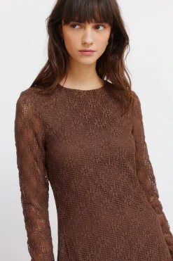 Springfield Vestido estructura manga larga^Mujer Vestidos Y Monos