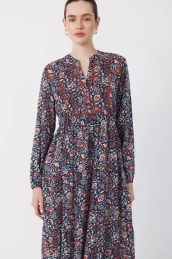 Cortefiel Vestido fluido estampado^Mujer Vestidos Y Monos