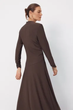 Cortefiel Vestido largo botones dorados^Mujer Vestidos Y Monos