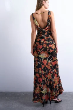 Topshop Vestido largo con estampado de flores^Mujer Vestidos Y Monos