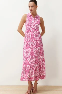 Trendyol Vestido largo cuello camisero^Mujer Vestidos Y Monos