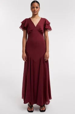 Topshop Vestido largo cuello pico^Mujer Vestidos Y Monos