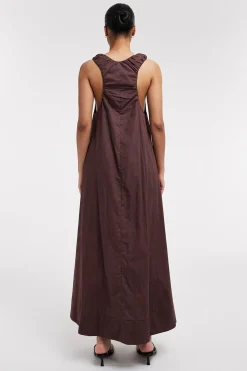 Topshop Vestido largo de tirantes fruncidos^Mujer Vestidos Y Monos