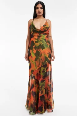 Topshop Vestido largo estampado^Mujer Vestidos Y Monos