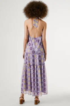 Pepe Jeans Vestido largo fluido estampado sin mangas.^Mujer Vestidos Y Monos