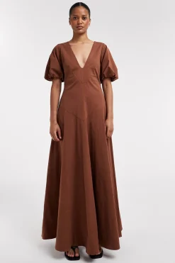 Topshop Vestido largo mangas globo^Mujer Vestidos Y Monos