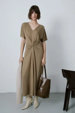 Cortefiel Vestido largo nudo^Mujer Vestidos Y Monos