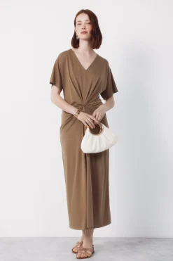 Cortefiel Vestido largo nudo^Mujer Vestidos Y Monos