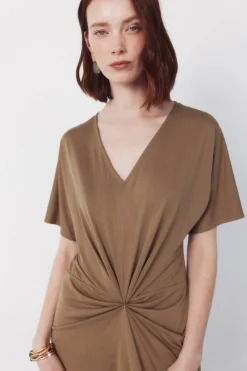 Cortefiel Vestido largo nudo^Mujer Vestidos Y Monos